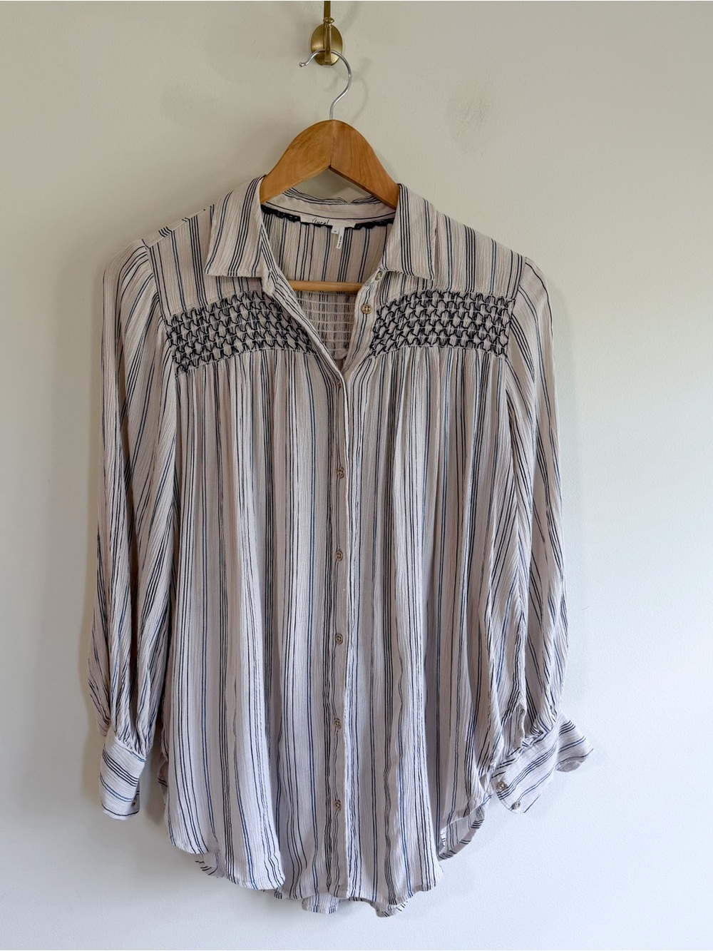 Anthropologie Floreat Stripe Button Up